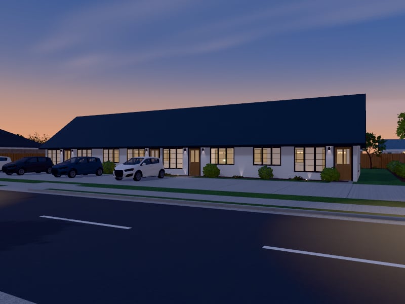 Modern Farmhouse Rental Units, exterior view