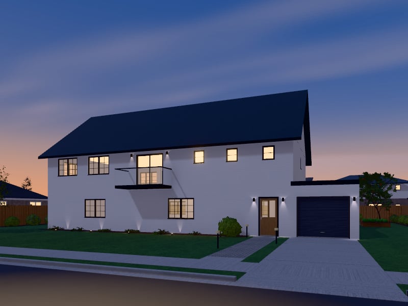 Modern Farmhouse Villa, exterior view