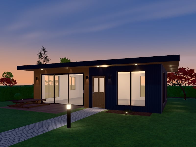 Modern Granny Flat, exterior view