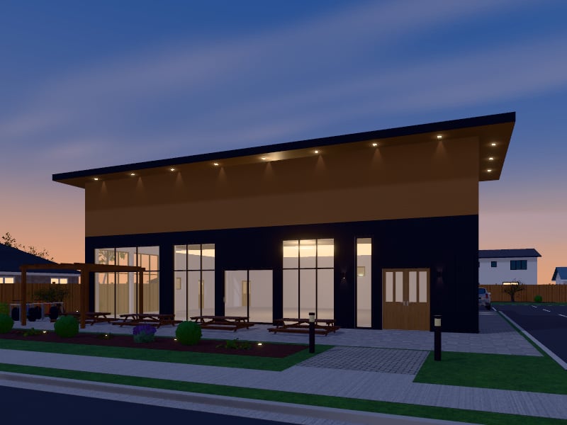Modern Restaurant, exterior view