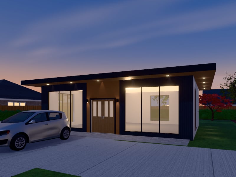 Compact Modern Shop, exterior view