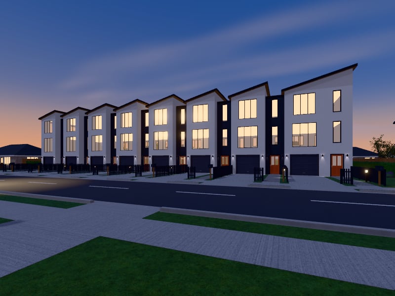 Large Modern Terrace, exterior view