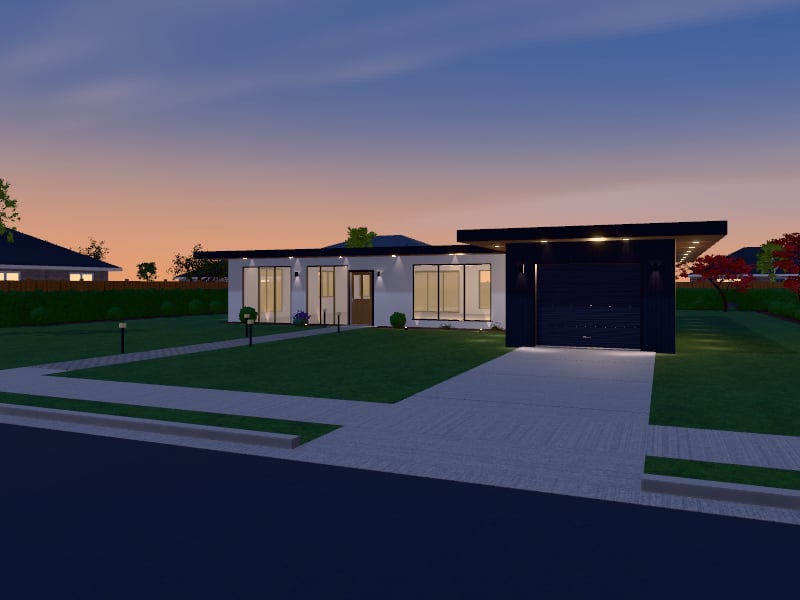 Compact Modern Villa, exterior view