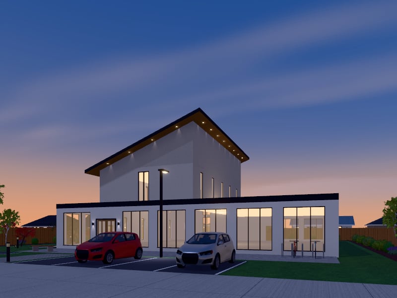 Modern Place of Worship, exterior view