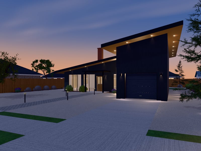 New Zealand Contemporary Bungalow, exterior view