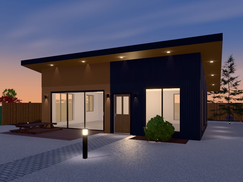New Zealand Contemporary Granny Flat, exterior view