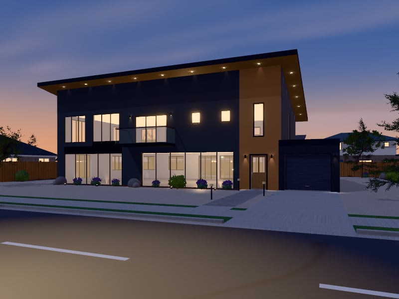 New Zealand Contemporary Villa, exterior view