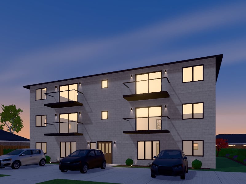Compact Quiet Luxury Apartments, exterior view