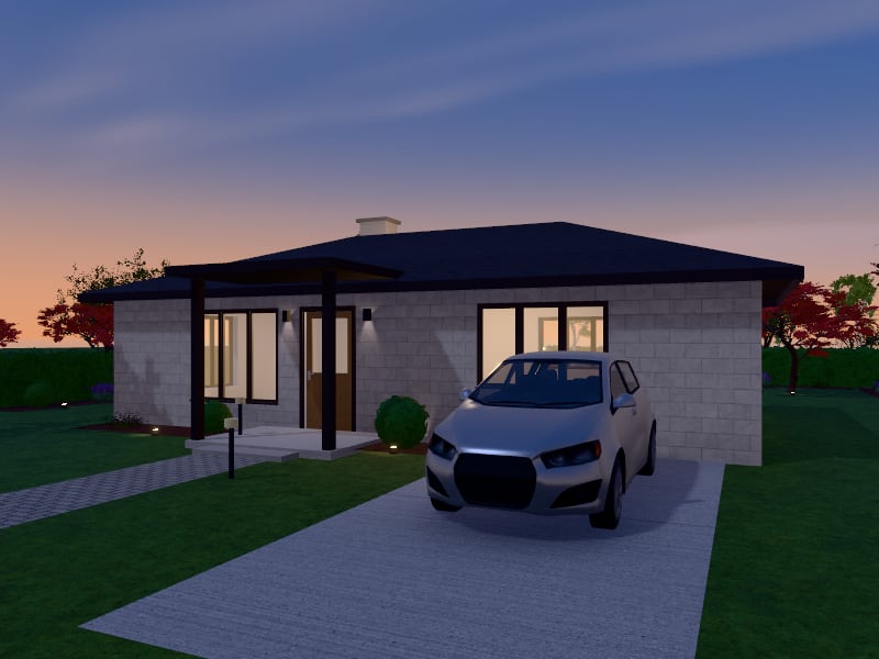 Large Quiet Luxury Cabin, exterior view