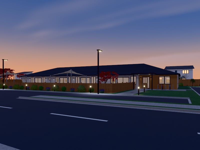 Large Quiet Luxury Childcare Centre, exterior view