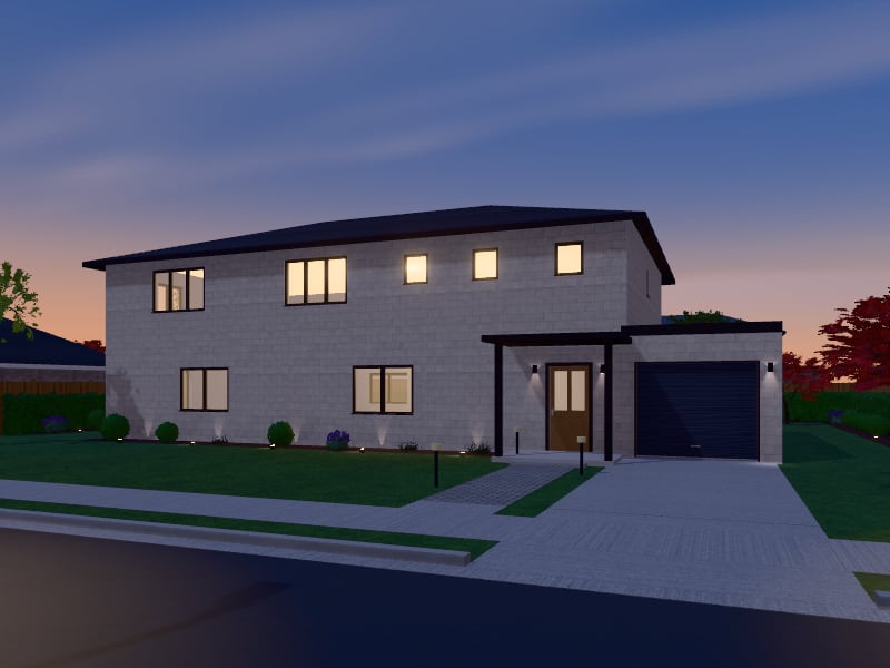 Large Quiet Luxury House, exterior view