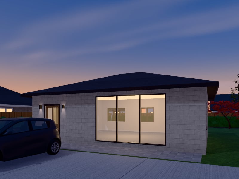 Compact Quiet Luxury Salon, exterior view