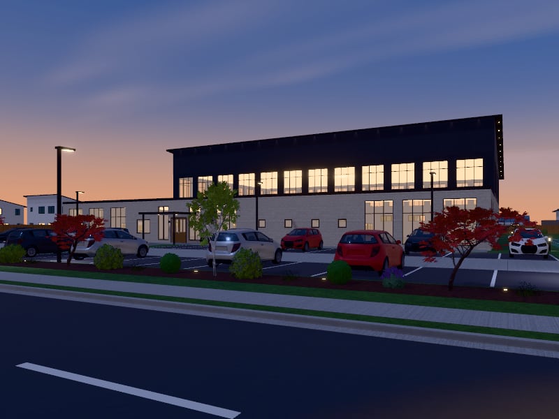 Quiet Luxury Sports Centre, exterior view