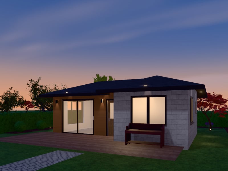 Large Quiet Luxury Tiny House, exterior view