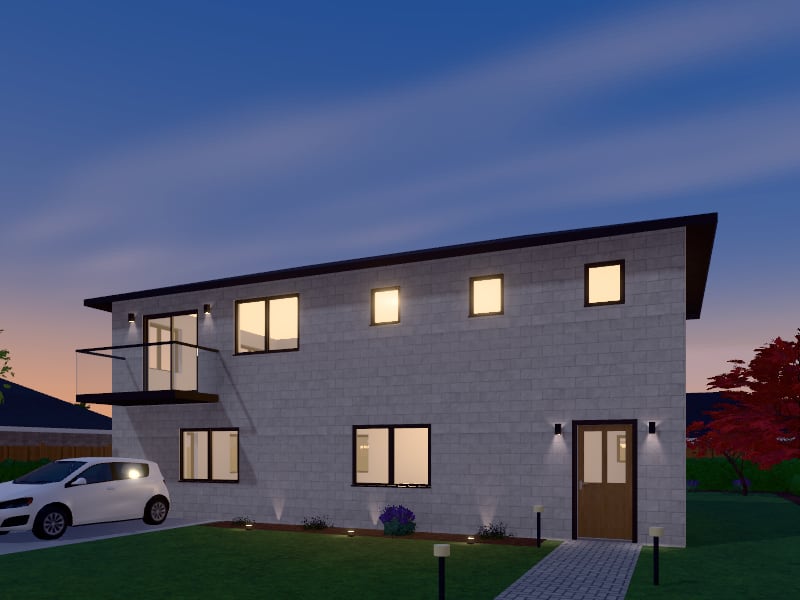 Quiet Luxury Townhouse, exterior view