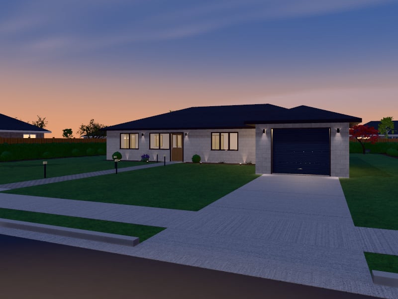Compact Quiet Luxury Villa, exterior view