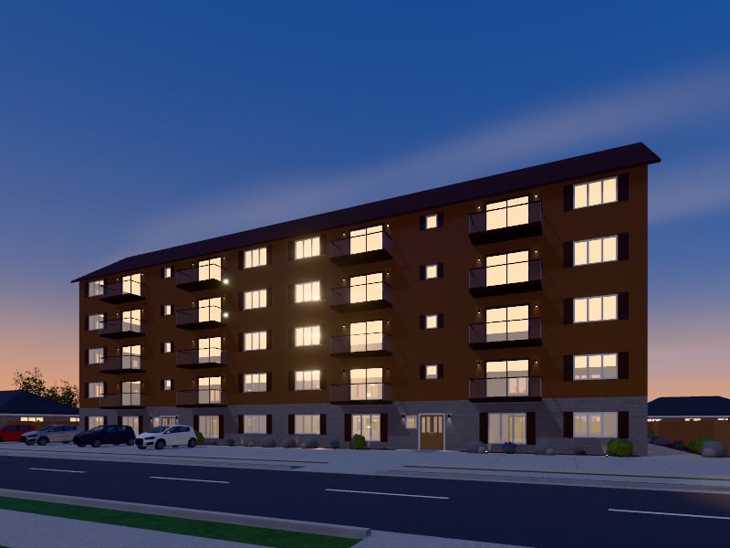 Large Rustic Apartments, exterior view