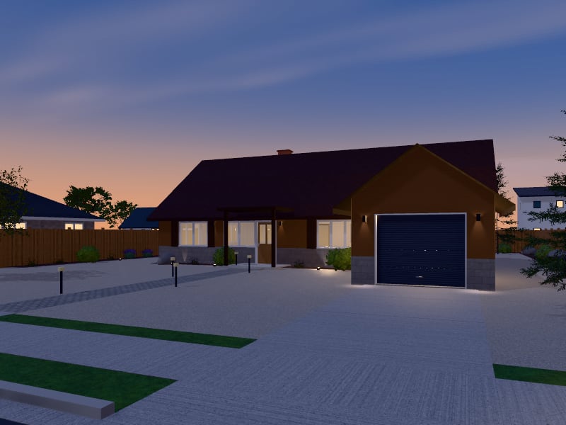Large Rustic Bungalow, exterior view