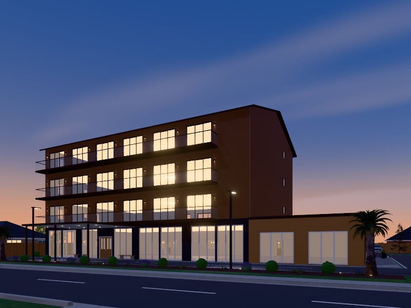 Rustic Hotel, exterior view