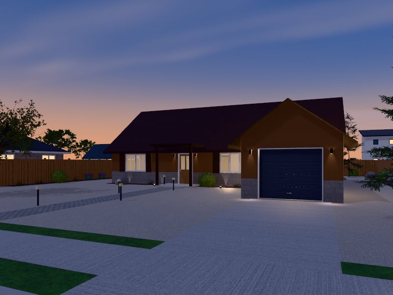 Rustic House, exterior view