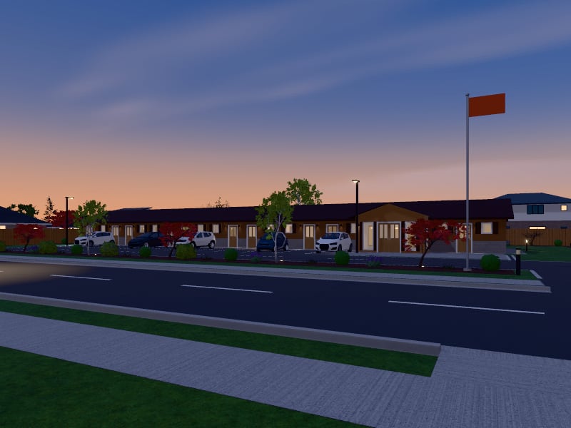 Rustic Motel, exterior view