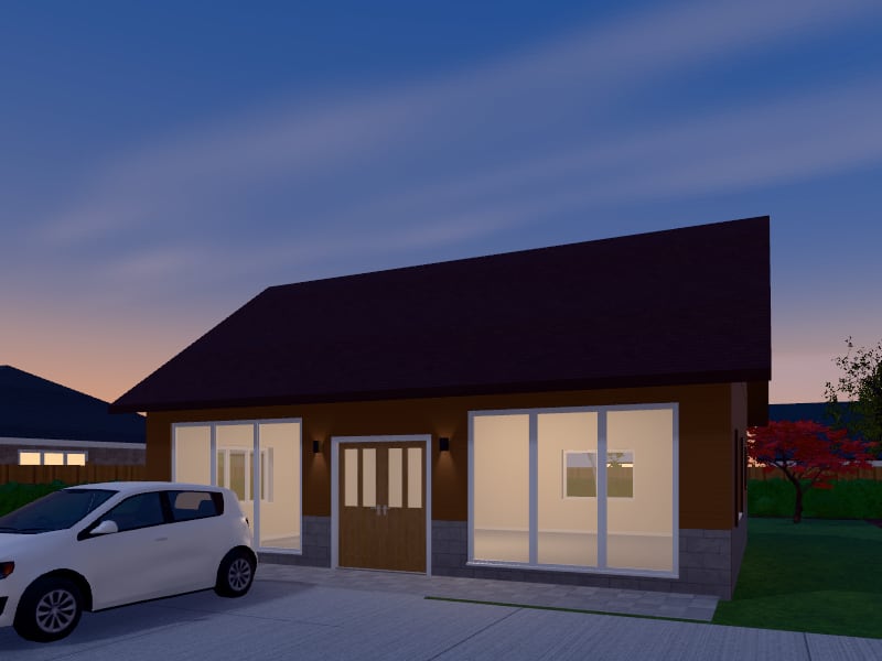 Compact Rustic Shop, exterior view