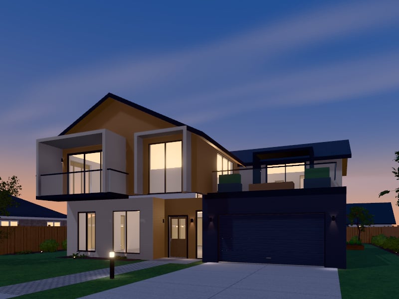 Compact Scandinavian flat-pack Architectural Home, exterior view