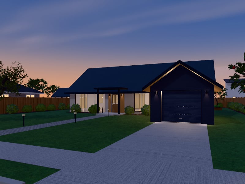 Scandinavian flat-pack House, exterior view