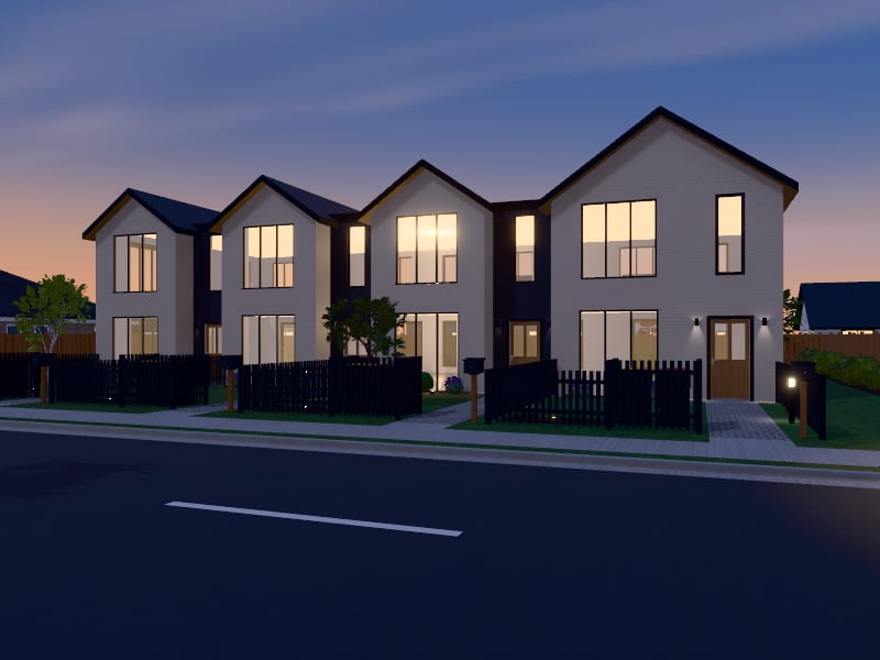 Compact Scandinavian flat-pack Terrace, exterior view