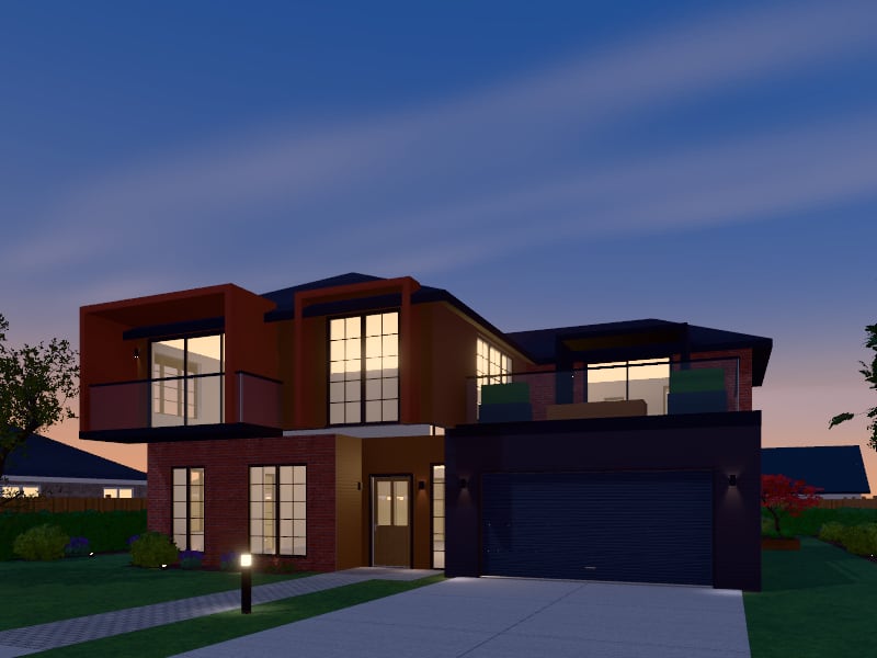 Compact Traditional Architectural Home, exterior view