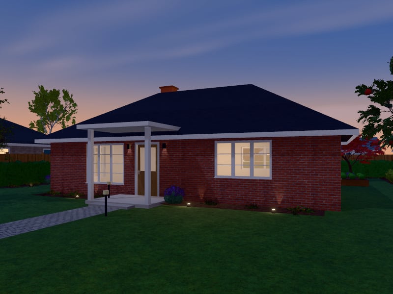 Compact Traditional Bungalow, exterior view