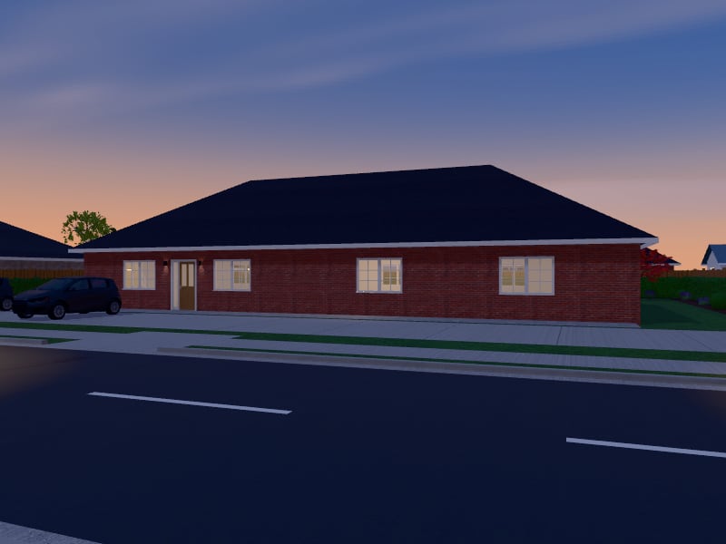 Large Traditional Clinic, exterior view