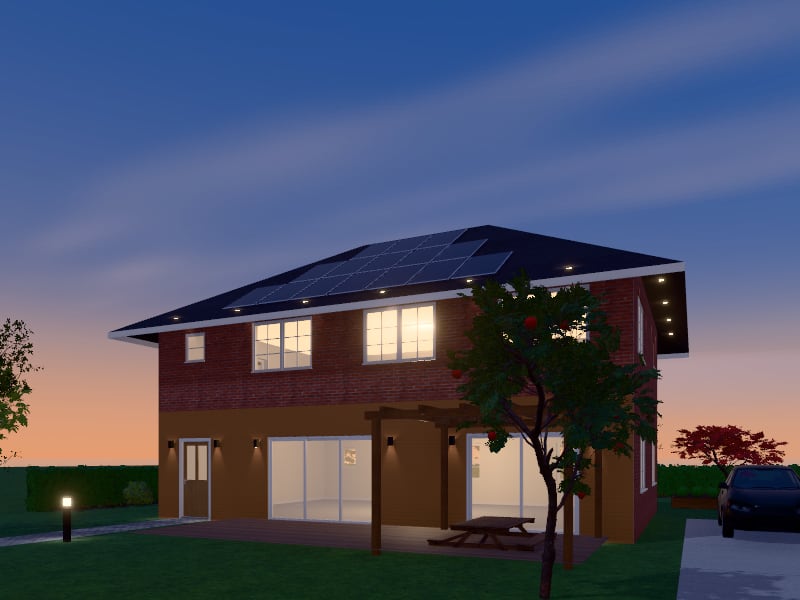 Large Traditional Sustainable House, exterior view