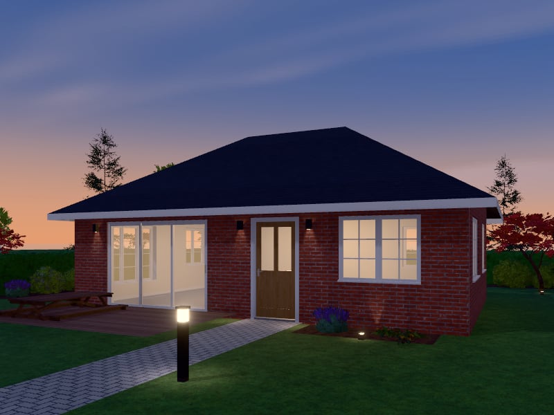 Traditional Granny Flat, exterior view