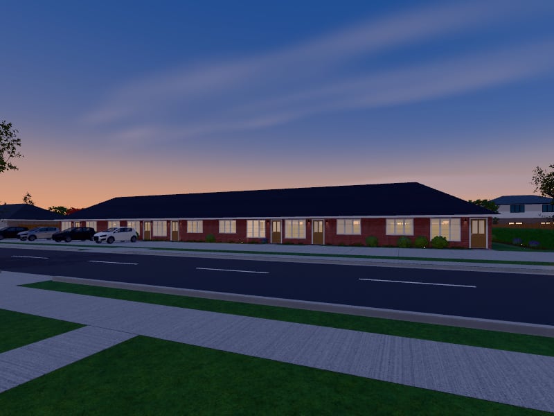 Large Traditional Rental Units, exterior view