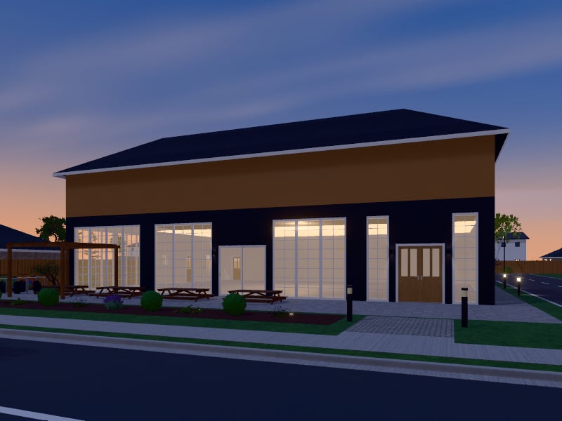 Large Traditional Restaurant, exterior view