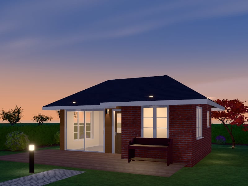 Traditional Tiny House, exterior view