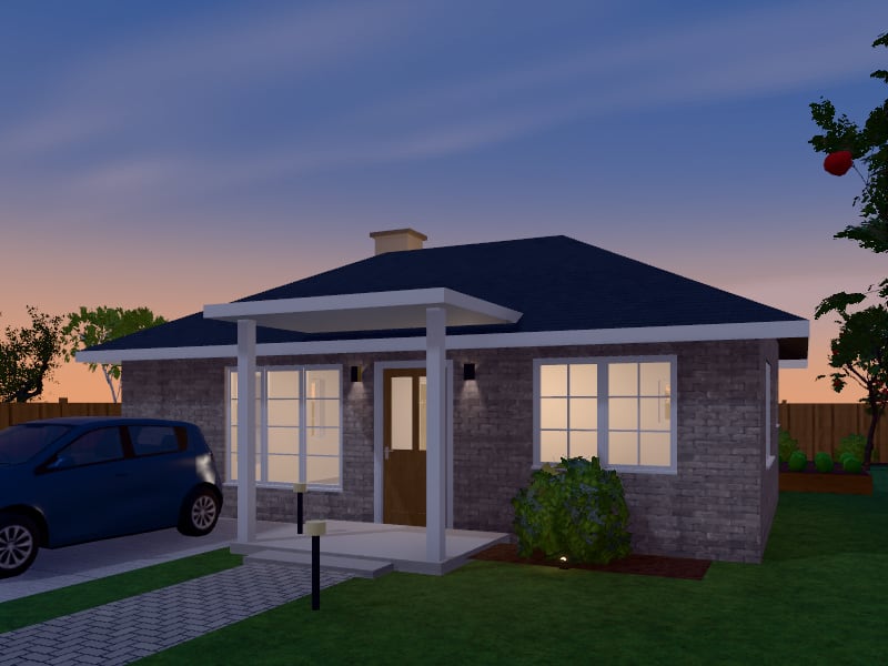 Transitional Cabin, exterior view