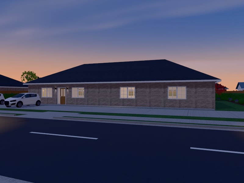Large Transitional Clinic, exterior view