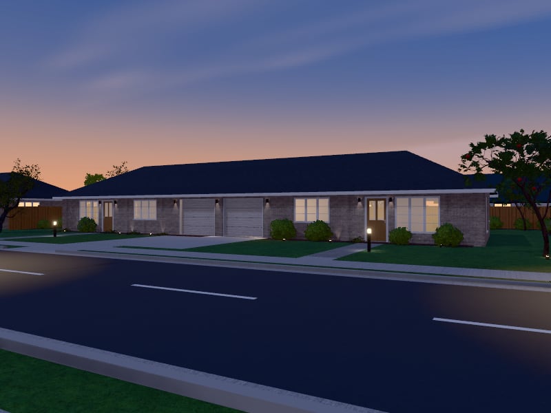 Transitional Duplex, exterior view