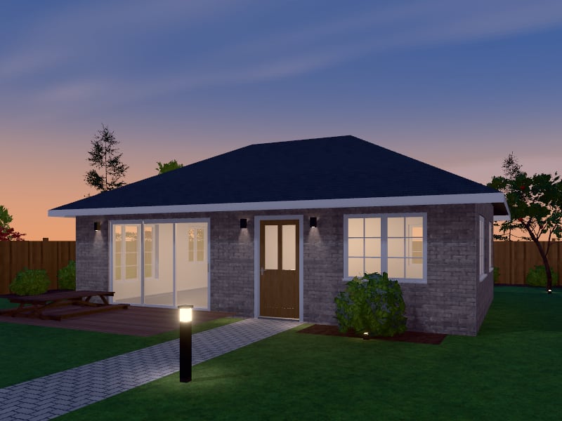 Transitional Granny Flat, exterior view