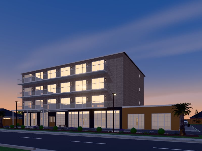 Transitional Hotel, exterior view