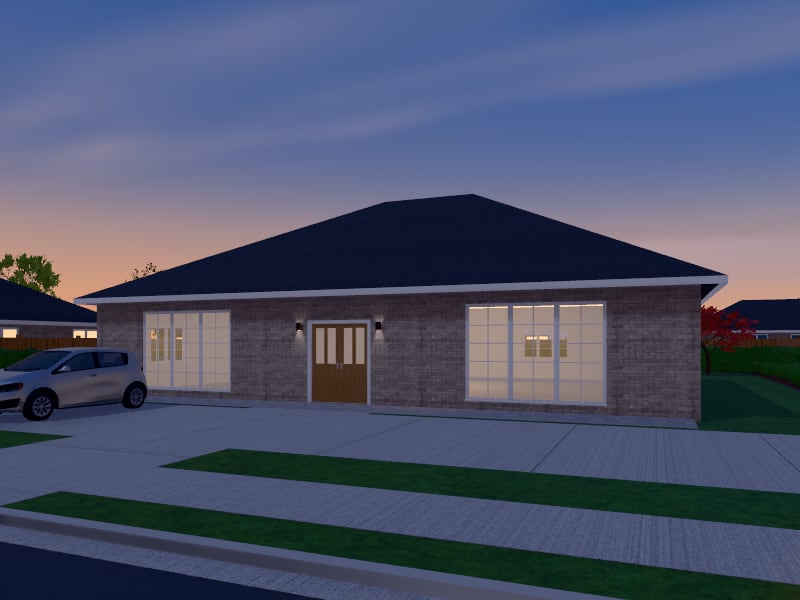 Large Transitional Shop, exterior view