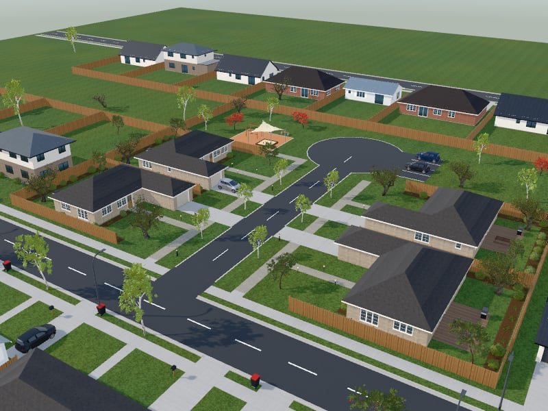 Compact Transitional Subdivision, exterior view