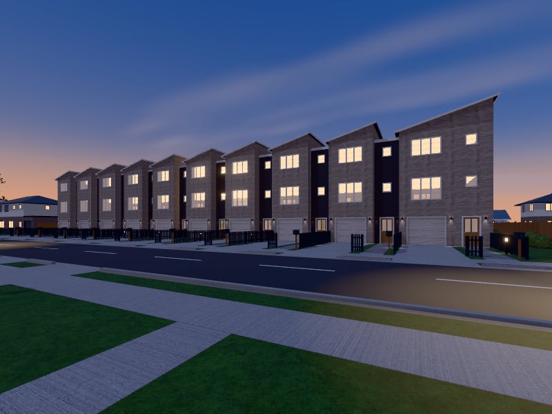 Large Transitional Terrace, exterior view