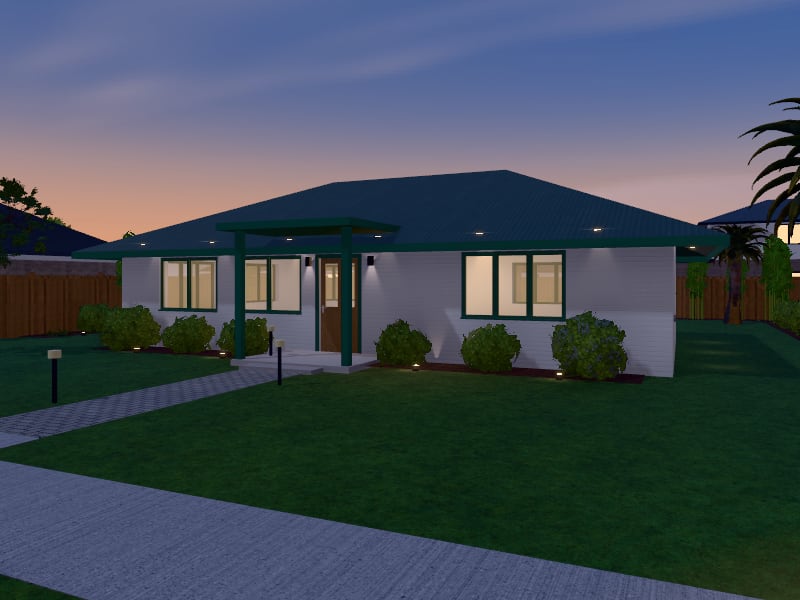Compact Tropical House, exterior view