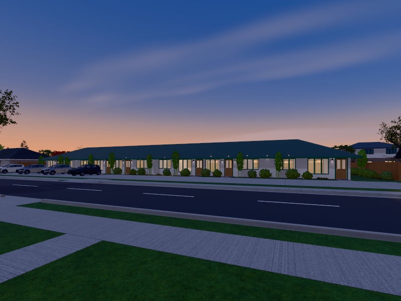 Large Tropical Rental Units, exterior view