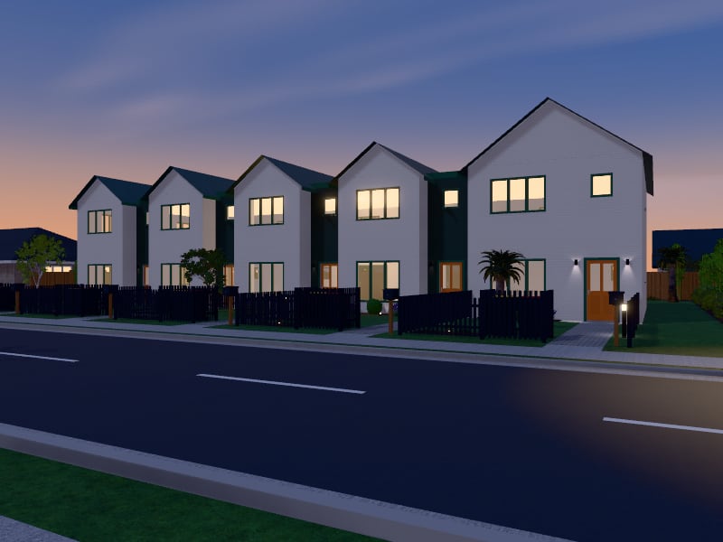Compact Tropical Terrace, exterior view