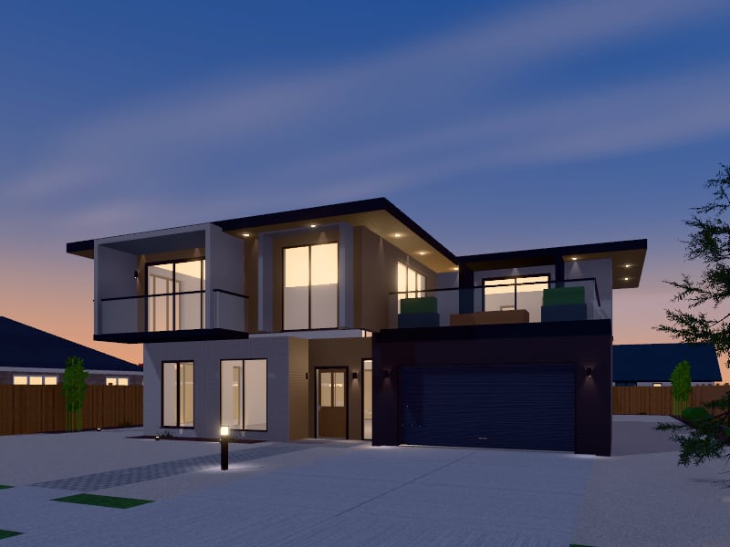 Compact Zen Architectural Home, exterior view