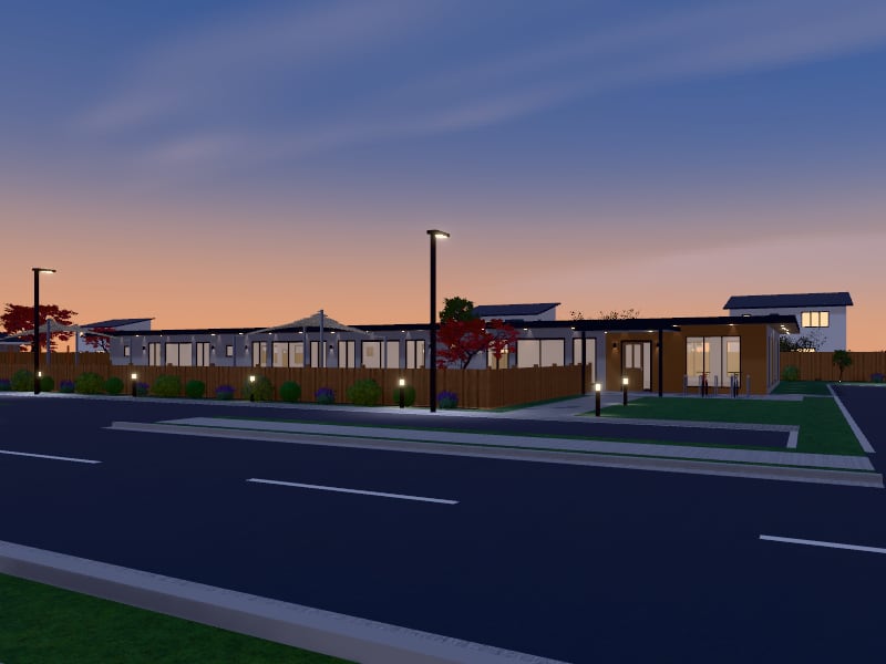 Large Zen Childcare Centre, exterior view